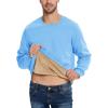 imageBoladeci Mens Full Sherpa Lined Crewneck Sweatshirts Heavyweight Fleece Pullover Thick Thermal Long Sleeve CottonSky Blue