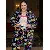 imageUOUA Plus Size 80s Outfit for Women 90s Costume Long Sleeves Windbreaker 2 Piece Party TracksuitBlack Print