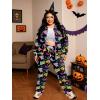 imageUOUA Plus Size 80s Outfit for Women 90s Costume Long Sleeves Windbreaker 2 Piece Party TracksuitBlack Print