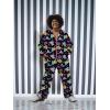 imageUOUA Plus Size 80s Outfit for Women 90s Costume Long Sleeves Windbreaker 2 Piece Party TracksuitBlack Print