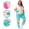imageUOUA Plus Size 80s Outfit for Women 90s Costume Long Sleeves Windbreaker 2 Piece Party TracksuitMint White