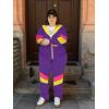 imageUOUA Plus Size 80s Outfit for Women 90s Costume Long Sleeves Windbreaker 2 Piece Party TracksuitPurple