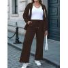 imageUOUA Plus Size Womens 2 Piece Sweatsuits Outfits Zip Up Jackets ampamp Wide Leg Sweatpants Casual Loungewear Tracksuit SetsBrown