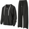 imageUOUA Plus Size Womens 2 Piece Sweatsuits Outfits Zip Up Jackets ampamp Wide Leg Sweatpants Casual Loungewear Tracksuit SetsDark Grey