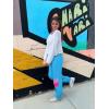 imageUOUA 80s Pants Women 90s Neon Workout Joggers Casual Reversible Sweatpants with PocketsBlue