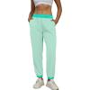 imageUOUA 80s Pants Women 90s Neon Workout Joggers Casual Reversible Sweatpants with PocketsMint Green