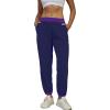 imageUOUA 80s Pants Women 90s Neon Workout Joggers Casual Reversible Sweatpants with PocketsPurple