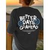imageUOUA Women Oversized Graphic TShirt Casual Cotton Tees Printed Summer TopsLetteremojibalck