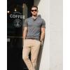imageUOUA Mens Henley Shirts Short Sleeve Casual TShirts Cotton Basic Tops01 Grey