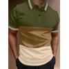 imageUOUA Mens Casual Polo Shirts Classic Short Sleeve Collared T Shirt Button Golf Slim Fit Tee Tops02 Army Green