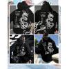 imageUOUA Mens Graphic Quarter Zip Hoodies Casual Long Sleeve Drop Shoulder Sweatshirt Pullover Streetwear TopDragonblack