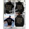 imageUOUA Mens Graphic Quarter Zip Hoodies Casual Long Sleeve Drop Shoulder Sweatshirt Pullover Streetwear TopFaithblack