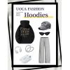 imageUOUA Mens Graphic Quarter Zip Hoodies Casual Long Sleeve Drop Shoulder Sweatshirt Pullover Streetwear TopFaithblack