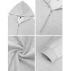imageUOUA Mens Graphic Quarter Zip Hoodies Casual Long Sleeve Drop Shoulder Sweatshirt Pullover Streetwear TopMottle Grey