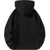 imageUOUA Mens Graphic Quarter Zip Hoodies Casual Long Sleeve Drop Shoulder Sweatshirt Pullover Streetwear TopRoseblack