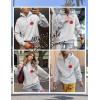 imageUOUA Mens Graphic Quarter Zip Hoodies Casual Long Sleeve Drop Shoulder Sweatshirt Pullover Streetwear TopRosemottle Grey
