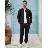 imageUOUA Mens Tracksuit 2 Piece Sets Casual Sweatsuit with Full Zip Athletic Jogging Suits Waffle Plaid Jacquard OutfitsBlack