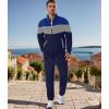imageUOUA Mens Tracksuits Set Full Zip Jacket ampamp Sweatpants 2 Piece Athletic Jogging Suits Casual Sports Color Block OutfitBlue