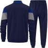 imageUOUA Mens Tracksuits Set Full Zip Jacket ampamp Sweatpants 2 Piece Athletic Jogging Suits Casual Sports Color Block OutfitBlue