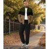 imageUOUA Mens Tracksuits Set Full Zip Jacket ampamp Sweatpants 2 Piece Athletic Jogging Suits Casual Sports Color Block OutfitGreen