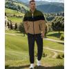 imageUOUA Mens Tracksuits Set Full Zip Jacket ampamp Sweatpants 2 Piece Athletic Jogging Suits Casual Sports Color Block OutfitGreen