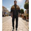 imageUOUA Mens Tracksuits Set Full Zip Jacket ampamp Sweatpants 2 Piece Athletic Jogging Suits Casual Sports Color Block OutfitKhaki