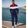 imageUOUA Mens Tracksuits Set Full Zip Jacket ampamp Sweatpants 2 Piece Athletic Jogging Suits Casual Sports Color Block OutfitRed