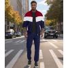 imageUOUA Mens Tracksuits Set Full Zip Jacket ampamp Sweatpants 2 Piece Athletic Jogging Suits Casual Sports Color Block OutfitRed