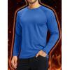 imageBoladeci Mens Thermal Underwear Tops Fleece Lined Base Layer Long Sleeve Shirts for Cold WeatherBright Blue