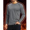 imageBoladeci Mens Thermal Underwear Tops Fleece Lined Base Layer Long Sleeve Shirts for Cold WeatherDark Gray