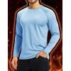 imageBoladeci Mens Thermal Underwear Tops Fleece Lined Base Layer Long Sleeve Shirts for Cold WeatherLight Blue