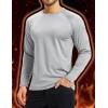 imageBoladeci Mens Thermal Underwear Tops Fleece Lined Base Layer Long Sleeve Shirts for Cold WeatherLight Gray
