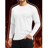 imageBoladeci Mens Thermal Underwear Tops Fleece Lined Base Layer Long Sleeve Shirts for Cold WeatherWhite