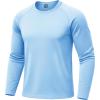 imageBoladeci Mens Thermal Underwear Tops Fleece Lined Base Layer Long Sleeve Shirts for Cold WeatherLight Blue