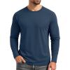 imageBoladeci Mens Thermal Underwear Tops Fleece Lined Base Layer Long Sleeve Shirts for Cold WeatherNavy Blue