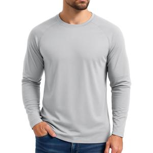 imageBoladeci Mens Thermal Underwear Tops Fleece Lined Base Layer Long Sleeve Shirts for Cold WeatherLight Gray