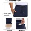 imageBoladeci Mens Sherpa Lined Sweatpants Heavyweight Fleece Lined Sweat Pants Joggers for Winter Cold WeatherNavy