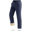 imageBoladeci Mens Sherpa Lined Sweatpants Heavyweight Fleece Lined Sweat Pants Joggers for Winter Cold WeatherNavy