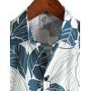 imageVATPAVE Mens Hawaiian Floral Shirts Cotton Linen Casual Button Down Short Sleeve Beach ShirtsBeige Blue