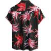 imageVATPAVE Mens Hawaiian Floral Shirts Cotton Linen Casual Button Down Short Sleeve Beach ShirtsBlack