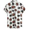 imageVATPAVE Mens Hawaiian Floral Shirts Cotton Linen Casual Button Down Short Sleeve Beach ShirtsBlackorange
