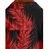 imageVATPAVE Mens Hawaiian Floral Shirts Cotton Linen Casual Button Down Short Sleeve Beach ShirtsBlackred