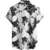 imageVATPAVE Mens Hawaiian Floral Shirts Cotton Linen Casual Button Down Short Sleeve Beach ShirtsBlackwhite