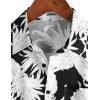 imageVATPAVE Mens Hawaiian Floral Shirts Cotton Linen Casual Button Down Short Sleeve Beach ShirtsBlackwhite