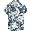 imageVATPAVE Mens Hawaiian Floral Shirts Cotton Linen Casual Button Down Short Sleeve Beach ShirtsBlue