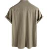 imageVATPAVE Mens Hawaiian Floral Shirts Cotton Linen Casual Button Down Short Sleeve Beach ShirtsCoffee