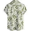 imageVATPAVE Mens Hawaiian Floral Shirts Cotton Linen Casual Button Down Short Sleeve Beach ShirtsLight Green