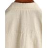 imageVATPAVE Mens Hawaiian Floral Shirts Cotton Linen Casual Button Down Short Sleeve Beach ShirtsPure Khaki