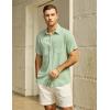 imageVATPAVE Mens Hawaiian Floral Shirts Cotton Linen Casual Button Down Short Sleeve Beach ShirtsPure Lightgreen