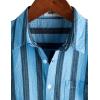 imageVATPAVE Mens Striped Summer Shirt Casual Button Down Short Sleeve Beach Shirts Cotton Shirts for MenAquablue Black